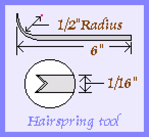 Hairspring tool