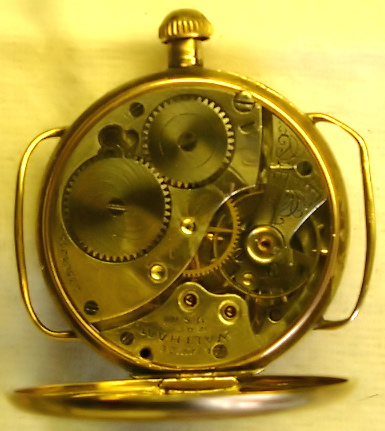 Waltham Wristwatch, Case open