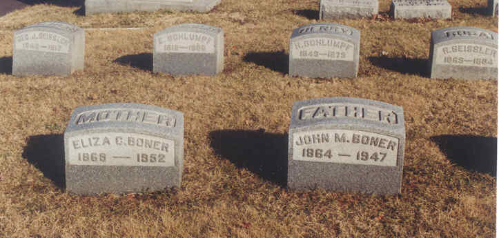 Grave of watchmaker J M Boner